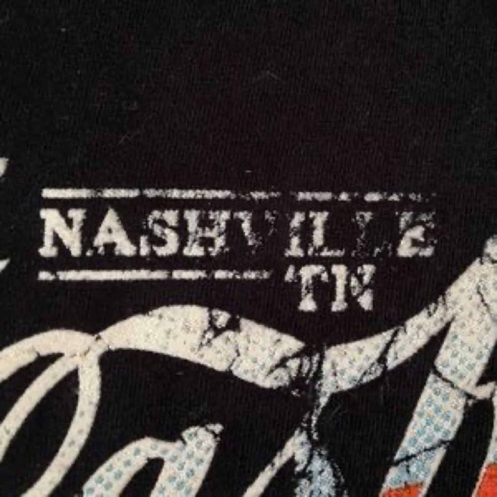 Graphic Muscle Tank Top - Black with Orange & Blue Print - Picture 5 of 5